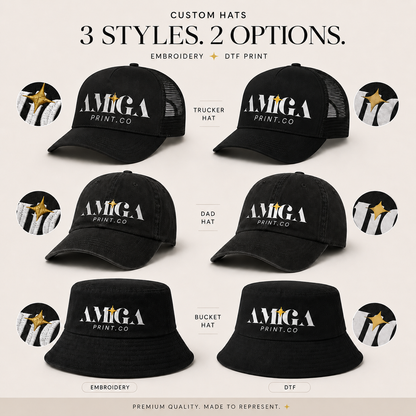 Custom Printed Hats with DTF