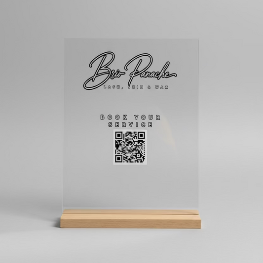 Custom Acrylic QR Code Business Sign | Multi QR Scan to Pay Display | Vendor Markets, Boutiques & Small Businesses