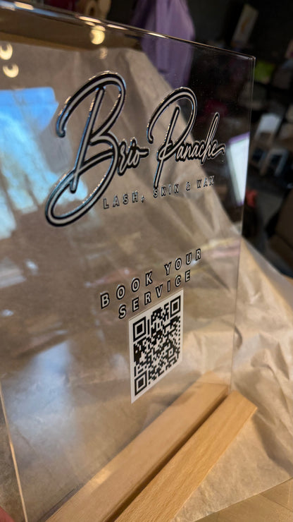 Custom Acrylic QR Code Business Sign | Multi QR Scan to Pay Display | Vendor Markets, Boutiques & Small Businesses